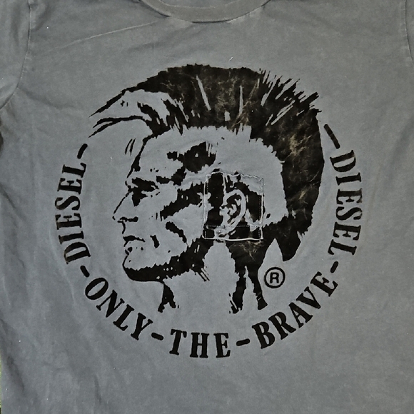Diesel Designer Charcoal Graphic Tee Vintage - Picture 2 of 6